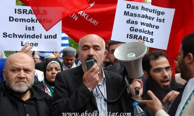 مظاهرات أمام السفارة الإسرائيلية فى برلين ضد المذبحة على متن سفن الحرية