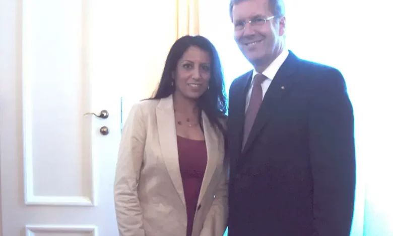 السيدة مها المغربي في نشاطات الجالية العربية الالمانية المستقلة في برلين