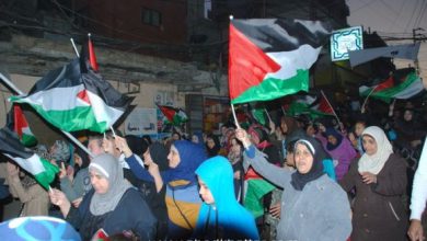 مخيم البداوي يخرج ابتهاجاً بإعلان الدولة الفلسطينية في الامم المتحدة