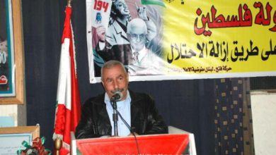 حركة فتح تتقبل التهاني في مخيم البداوي