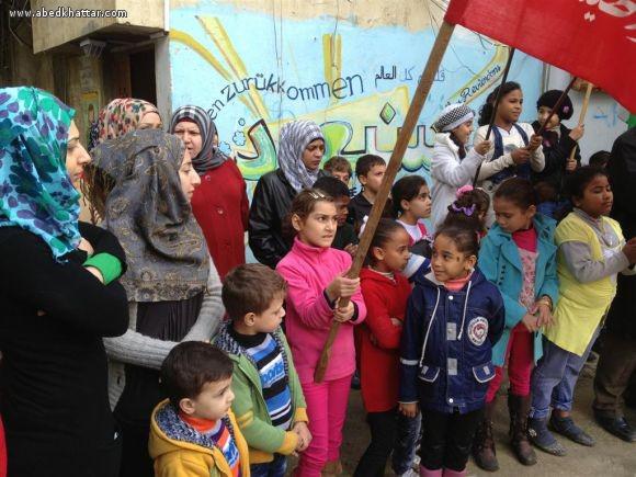 اعتصام جماهيري للجبهة الديمقراطية في مخيم البداوي