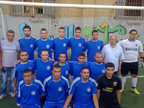 فوز فريق القدس على فريق النضال على ارض ملعب فلسطين في مخيم البداوي