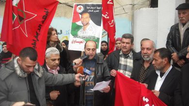 اعتصام للجبهة الديمقراطية في البداوي تضامناً مع الاسير سامر العيساوي