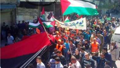 مسيرة جماهيرية كبرى في مخيم اليرموك