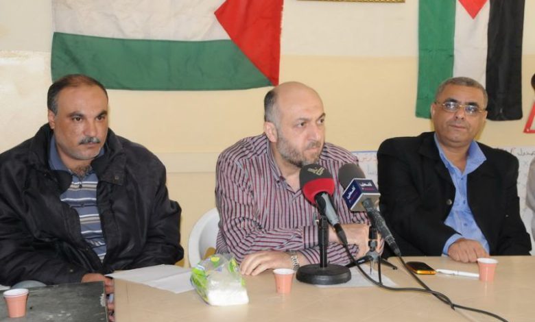 مؤتمر صحفي للفصائل الفلسطينية واللجان الشعبية في مخيم البداوي