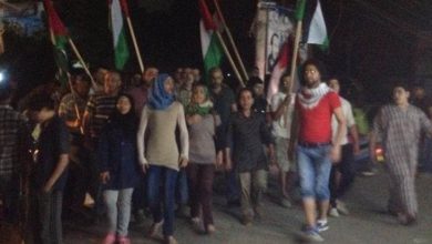 مسيرة شبابية عفوية في مخيم البداوي إستنكارًا للإعتداء على المسجد الأقصى