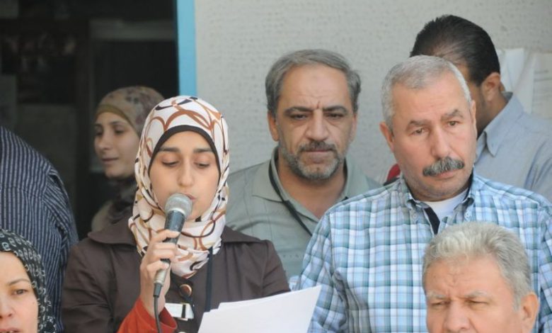 اعتصام للجنة متابعة المهجرين الفلسطينيين من سوريا الى لبنان في البداوي