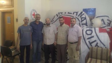 زيارة وفد سياسي من حركة حماس الى مقر الصليب الاحمر الدولي في الشمال