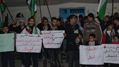 عين الحلوة || اعتصام احتجاجي على منع وصول المساعدات إلى مخيم اليرموك