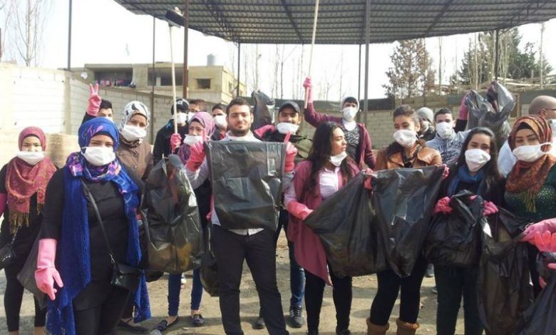 مؤسسات المجتمع المحلي في مخيم البداوي بالتنسيق مع اللجنة الشعبية وبلدية البداوي بحملة نظافة في مخيم البداوي