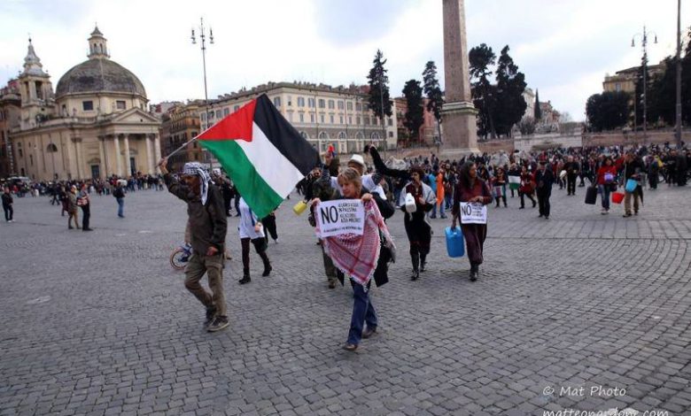 حركة نساء مناضلات || روما في اليوم العالمي للمياه تسلط الاضواء على نهب الاحتلال الاسرائيلي للثروات الطبيعية للشعب الفلسطيني‎