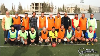 مباراة ودية بين قدماء لاعبي نادي شبيبة فلسطين في مخيم البداوي