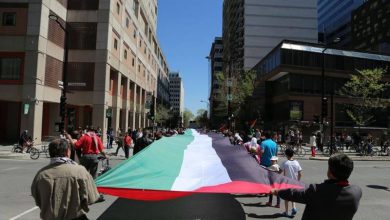 كندا || أكبر علم فلسطيني لأحياء ذكرى النكبة الـ66 في مدينة مونتريال