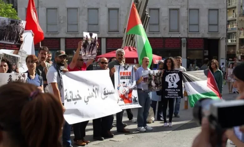 وقفة احتجاجية في اسطنبول ضد الهجمة الصهيونية على الشعب الفلسطيني.