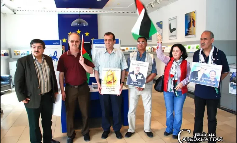 وقفة احتجاج للجنة العمل الوطني الفلسطيني في برلين أمام ممثليه الاتحاد الاوروبي
