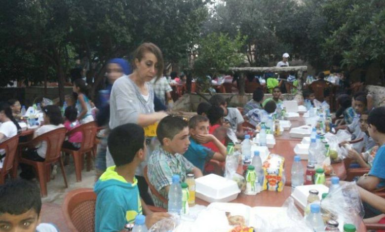 افطار رمضاني لبيت اطفال الصمود في مخيم البداوي