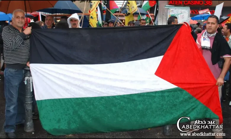وقفة احتجاج لقوى واحزاب يسارية المانية ضد العدوان على قطاع غزة