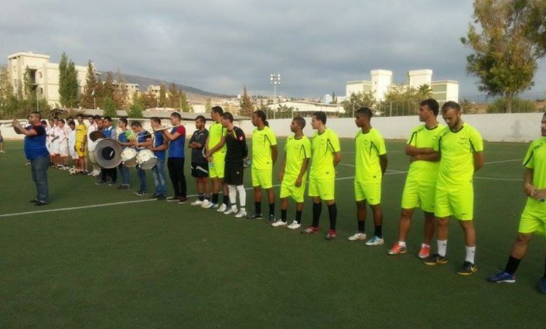 افتتاح دورة الشهيد القائد ابو علي مصطفى الثالثه عشر على ارض ملعب فلسطين في مخيم البداوي