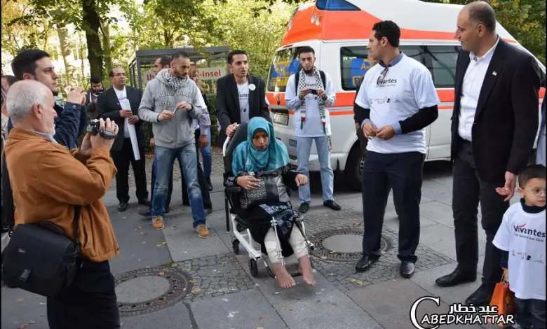 خمسة جرحى فلسطينيين الى برلين مع مرافقيهم بالتنسيق مع مستشفى فيفانتس نيوكلن