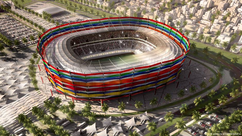 مخطط لاستاد الجفرة الذي يقام في قطر وسيتضيف مباريات كأس العالم 2022