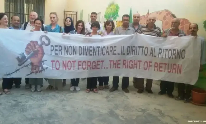 عبد العال أمام وفد إيطالي || بدعمكم لن ندع العالم ينسى حق العودة