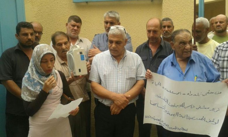 اعتصام لاصحاب الامراض في مخيم البداوي‎