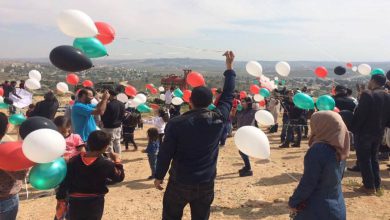 بالونات وطائرات ورقية لدعم أسرى فلسطين المضربين