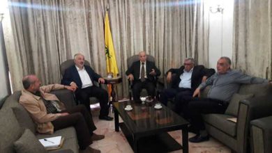 حزب الله يلتقي وفوداً فلسطينية: لتحصين المخيمات وإصلاح الأضرار في عين الحلوة