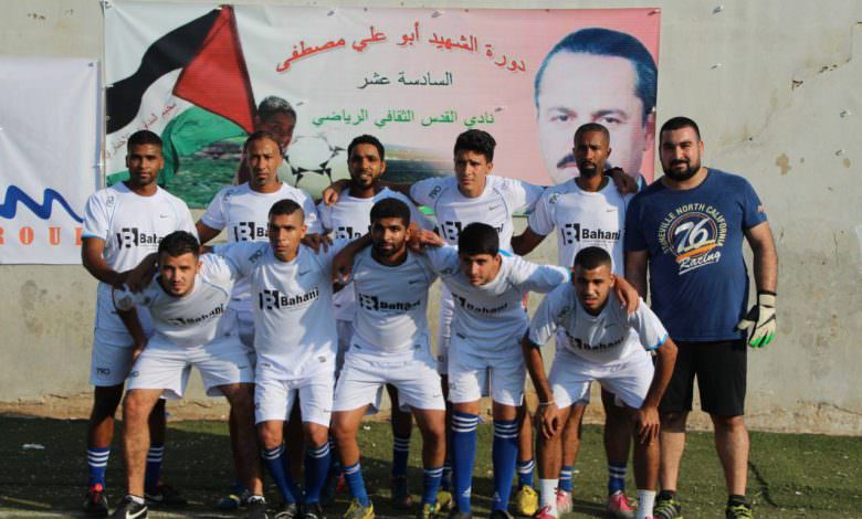 افتتاح دورة الشهيد القائد ابو علي مصطفى السادسة عشر لكرة القدم على ارض ملعب فلسطين في مخيم البداوي