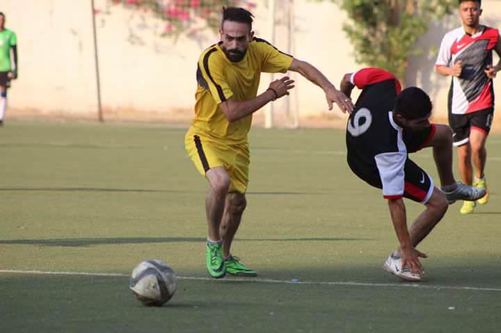 فاز نادي الهلال على نادي الدرة بنتيجة 4 _ 1 على ارض ملعب فلسطين في مخيم البداوي