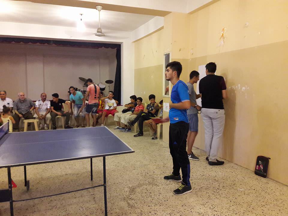 مهرجان كرة الطاولة لبطولة الشباب والشابات في مخيم البداوي