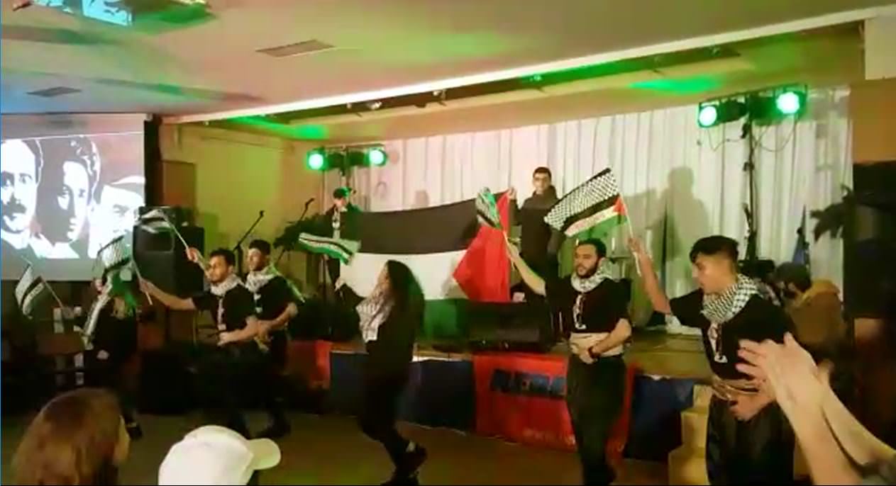 فرقة العودة الفلسطينية في برلين تشارك مع منظمة الشبيبة للحزب الماركسي اللينيني في المانيا