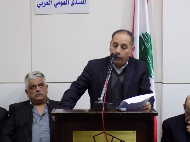 المنتدى القومي العربي كرّم أبو جابر بمناسبة مئوية الراحل جمال عبد الناصر

