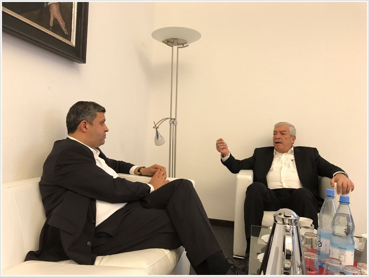 القيادي محمود العالول نائب الرئيس محمود عباس يلتقي برئيس الكتلة البرلمانية لحزب الديمقراطي الاشتراكي