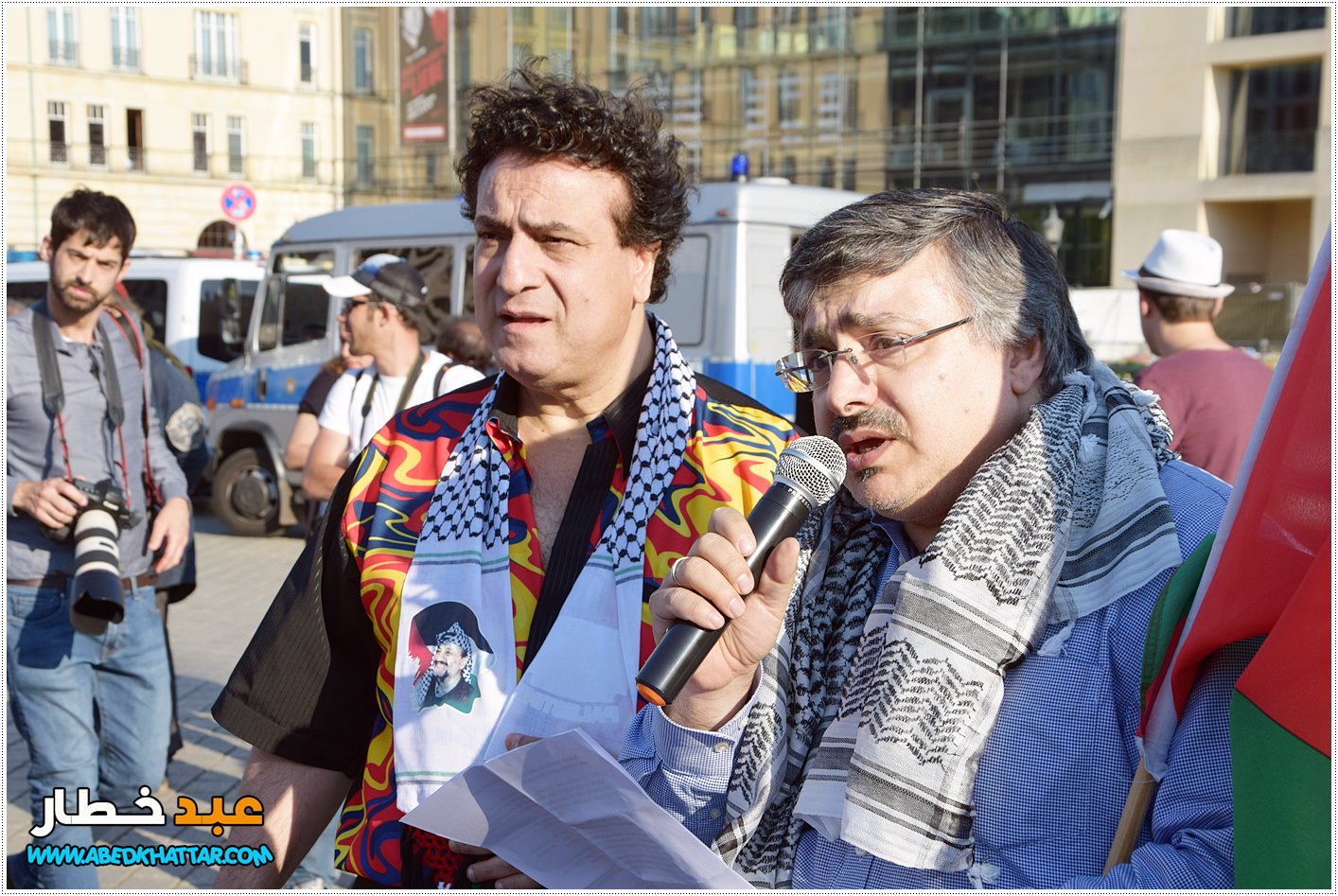 اللجنة الوطنية الفلسطينية تنظم وقفة جماهيرية أمام بوابة براندنبورغ التاريخية .استنكارا للعدوان المتواصل على شعبنا في فلسطين