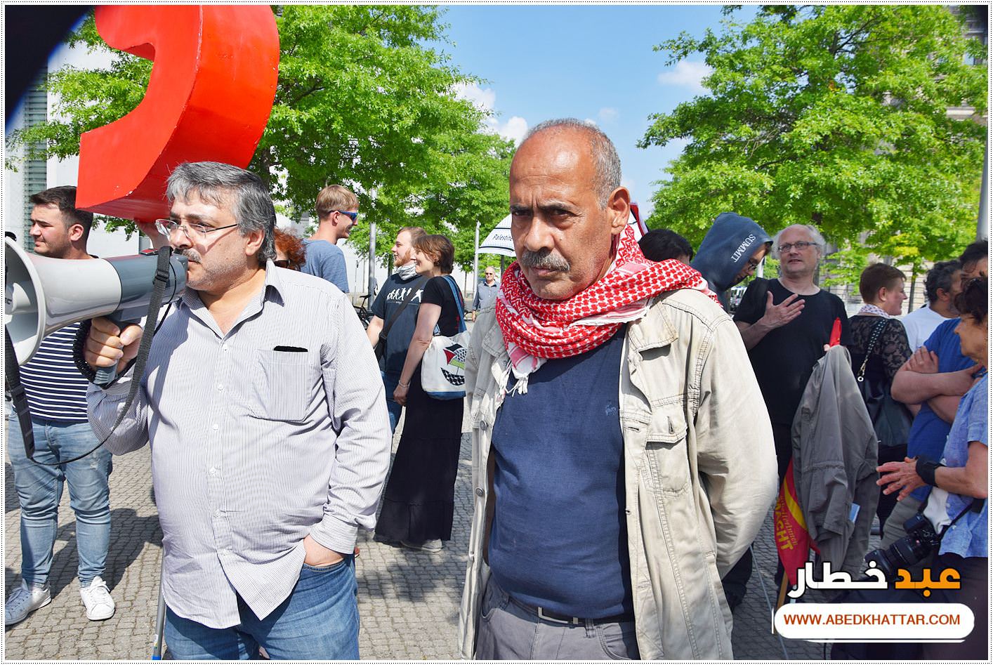 وقفة في برلين ضد رئيس وزراء حكومة الاحتلال الإسرائيلي بنيامين نتنياهو