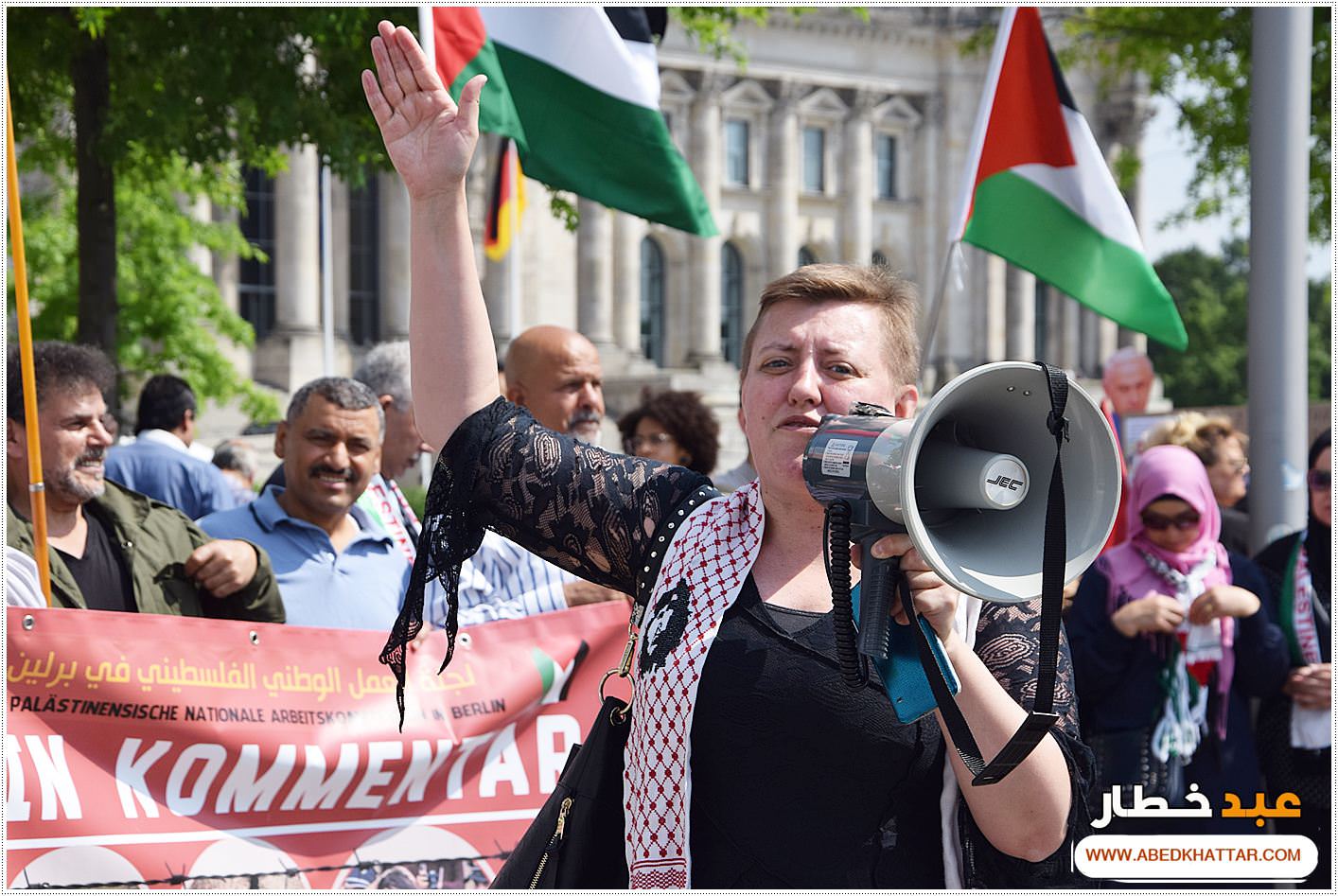 وقفة في برلين ضد رئيس وزراء حكومة الاحتلال الإسرائيلي بنيامين نتنياهو