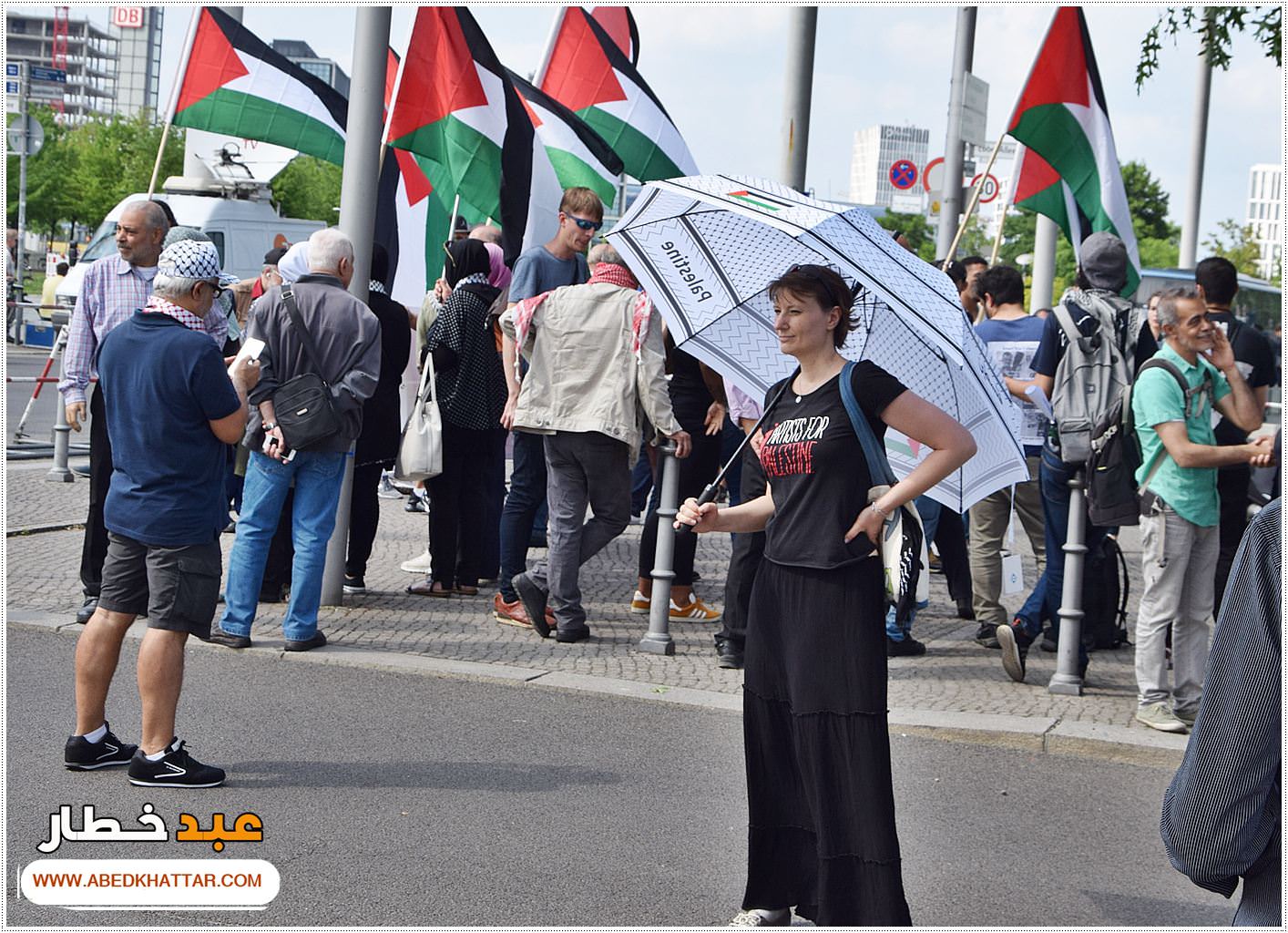 وقفة في برلين ضد رئيس وزراء حكومة الاحتلال الإسرائيلي بنيامين نتنياهو