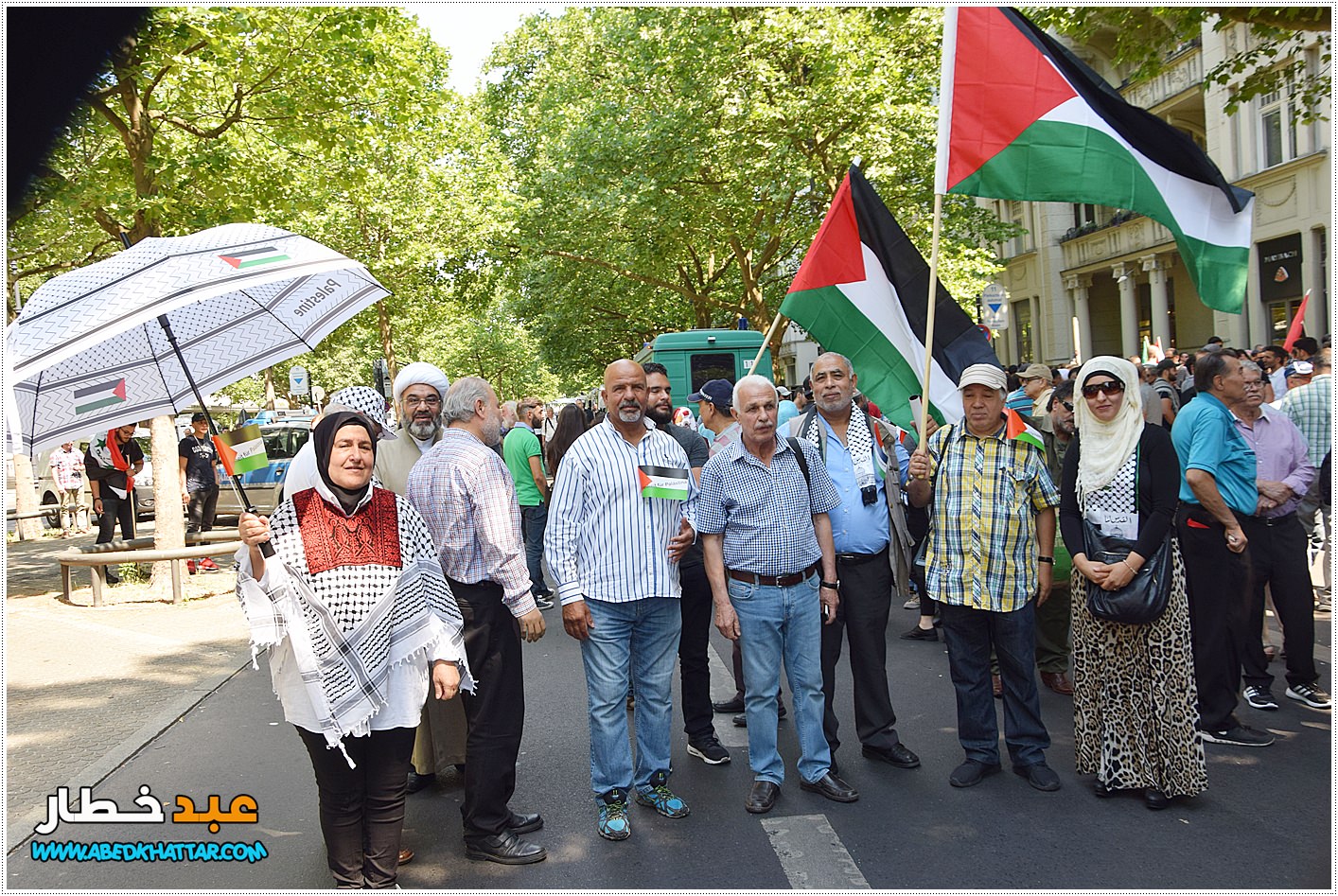 احياء يوم القدس العالمي في برلين مقابل مظاهرة تأييد لإسرائيل لعام 2018