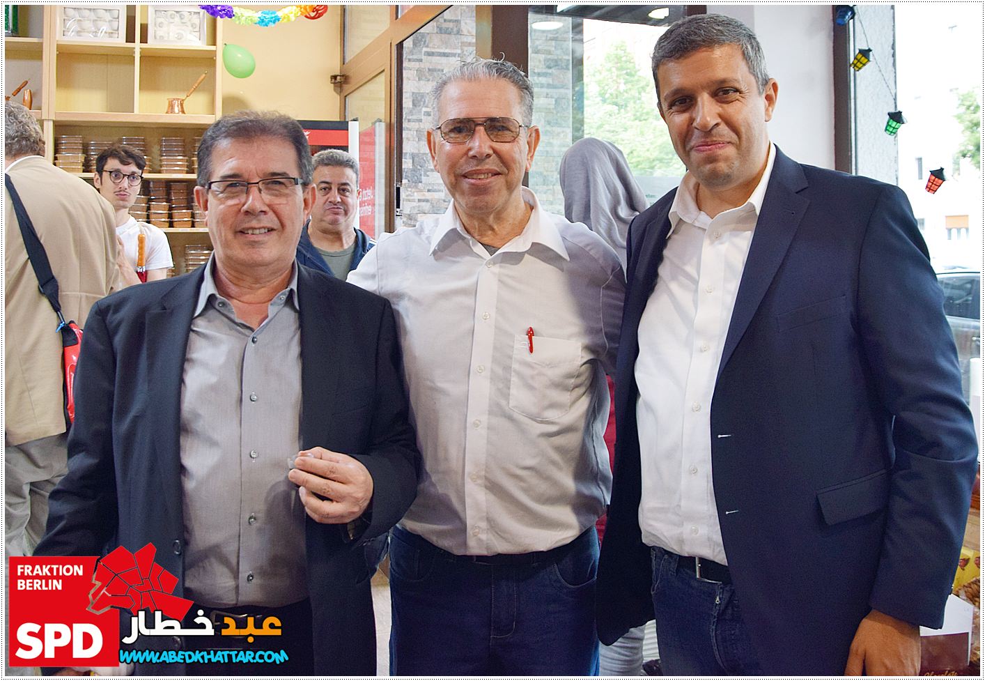 زيارة وفد الحزب الاشتراكي الديمقراطي الى شارع العرب بمناسبة حلول عيد الفطر السعيد
