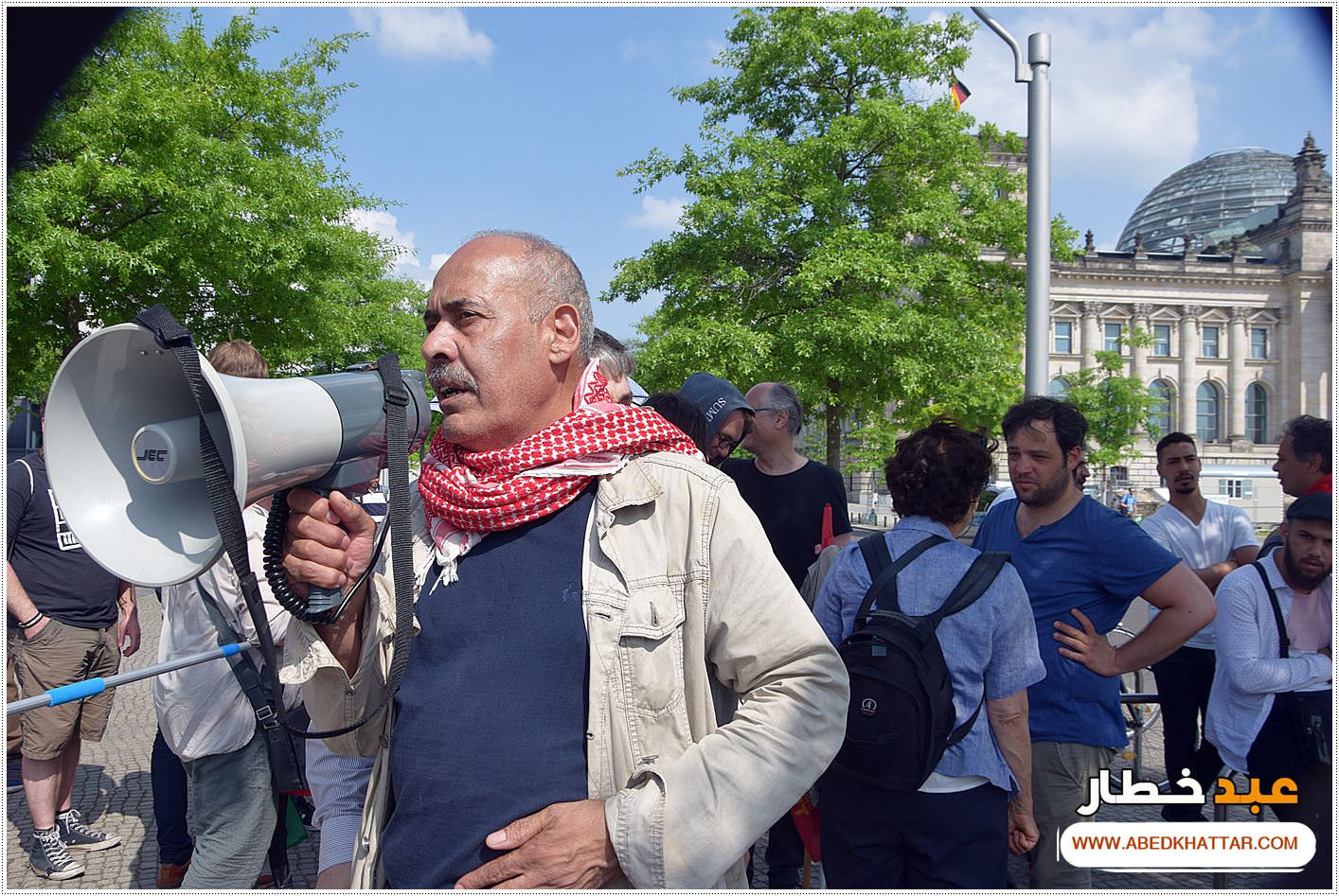 وقفة في برلين ضد رئيس وزراء حكومة الاحتلال الإسرائيلي بنيامين نتنياهو