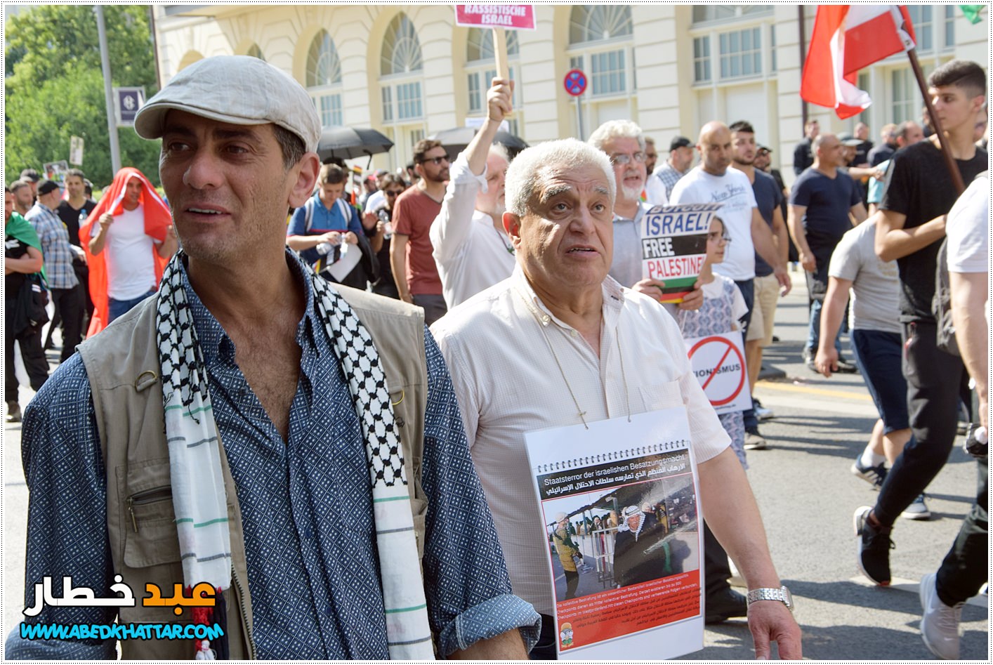 احياء يوم القدس العالمي في برلين مقابل مظاهرة تأييد لإسرائيل لعام 2018