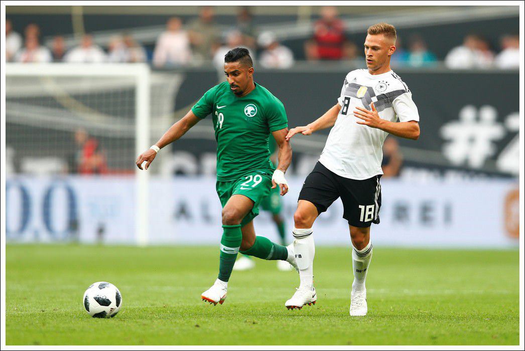 تيسير والشهراني محتفلان بهدف الأخضر في الشباك الألمانية