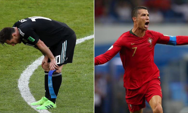 عندما فشل ميسي في رد التحية لرونالدو