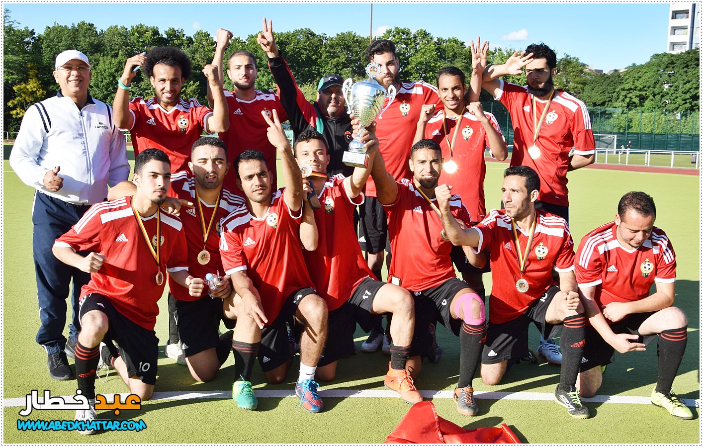 فريق الجالية الليبية يفوز بكأس الدوره الرابعة عشر بكرة القدم فريق العودة الرياضي