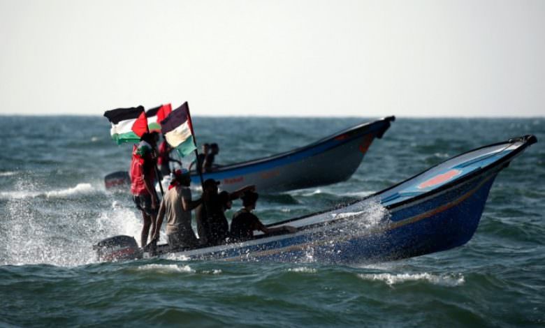 العدو يطلق النار تجاه المسير البحري شمال قطاع غزة