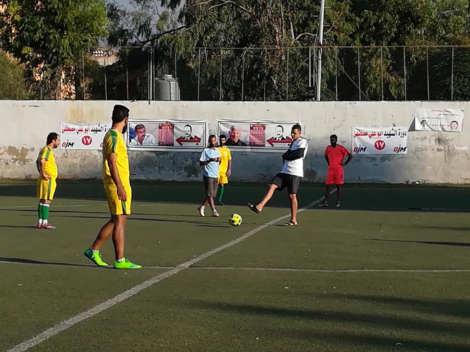 فوز نادي الهلال على نادي الدره في مخيم البداوي على ملعب فلسطين