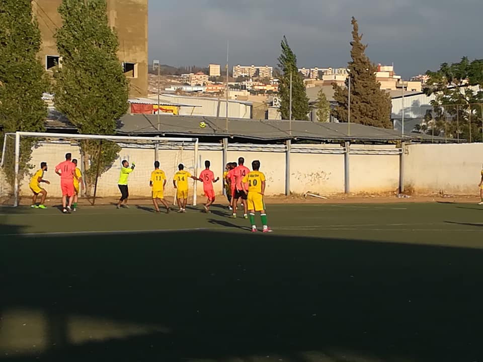 فوز نادي الهلال على نادي الدره في مخيم البداوي على ملعب فلسطين
