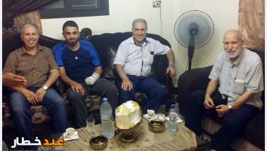 ادارة نادي شبيبة فلسطين الرياضي في زيارة إطمئنان على صحة الأخ ابو اياد – علي الحديري