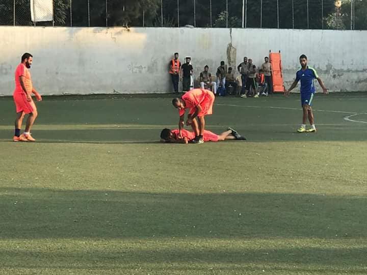 فوز نادي الضفة على نادي الدرة في مخيم البداوي